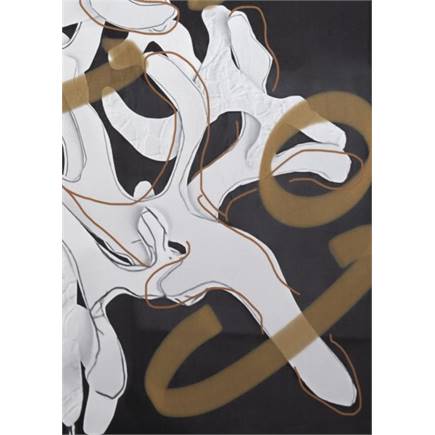 Coco Maison Dancing notes schilderij 120x120cm